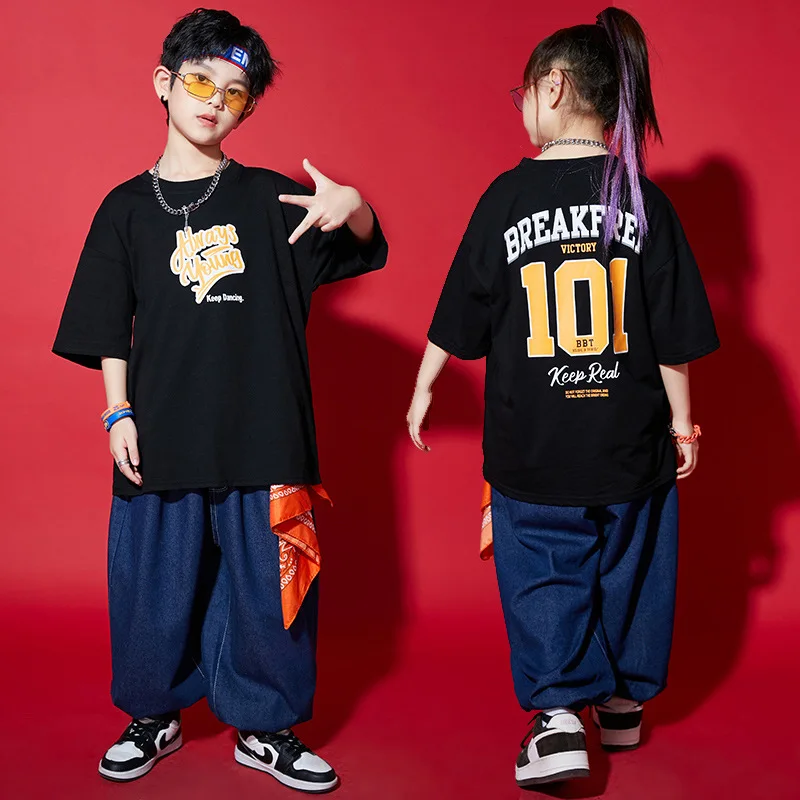 Street Dance Hip Hop Clothing For Kids Black Shirts Loose Pants Suit Boys Jazz Modern Dance Costumes Girls Stage Wear DQS14983
Street Dance Hip Hop Clothing For Kids Black Shirts Loose Pants Suit Boys Jazz Modern Dance Costumes Girls Stage Wear DQS14983