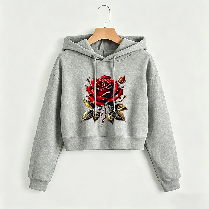 Vintage Floral Hoodies Women Cropped Sweatshirt Crop Top Hoodie Y2k Sweatshirts Gothic Casual Style Clothes
Vintage Floral Hoodies Women Cropped Sweatshirt Crop Top Hoodie Y2k Sweatshirts Gothic Casual Style Clothes