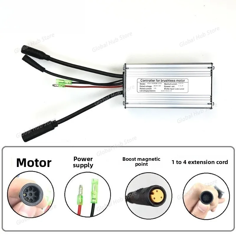 Electric Bicycle 9-tube 36/48V 22A Waterproof Connector Square Wave Controller
Electric Bicycle 9-tube 36/48V 22A Waterproof Connector Square Wave Controller