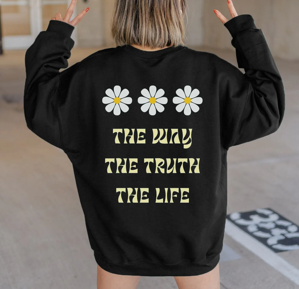 colored The Way The Truth The Life flowers Sweatshirt retro Women Long Sleeve jumper christian Pullovers Streetwear
colored The Way The Truth The Life flowers Sweatshirt retro Women Long Sleeve jumper christian Pullovers Streetwear