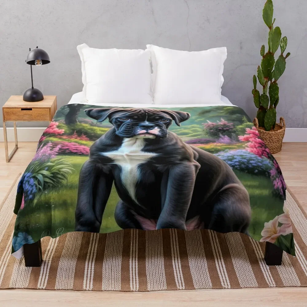Gilles Black Boxer Puppy Portrait Painting Throw Blanket Luxury Brand Furry for sofa Blankets
Gilles Black Boxer Puppy Portrait Painting Throw Blanket Luxury Brand Furry for sofa Blankets
