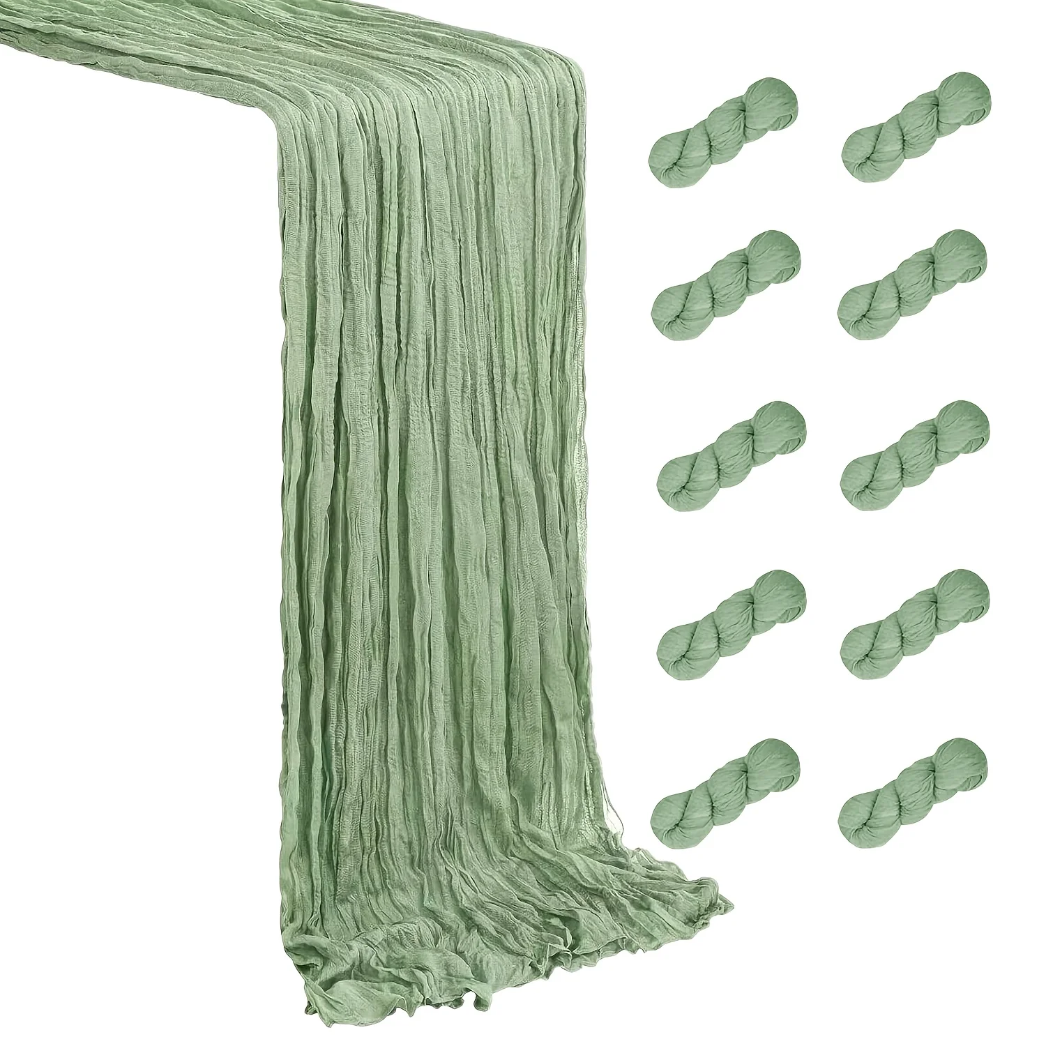 10pcs Pcs Cheesecloth Table Runner Suitable for Wedding Reception, -Edged Sheer Gauze Table Decor with -Edged Edges, Rectangular Runners for Boho Rustic Bridal Shower, Birthday Party, Graduation, Outdoor Events - Multi-Color
10pcs Pcs Cheesecloth Table Runner Suitable for Wedding Reception, -Edged Sheer Gauze Table Decor with -Edged Edges, Rectangular Runners for Boho Rustic Bridal Shower, Birthday Party, Graduation, Outdoor Events - Multi-Color