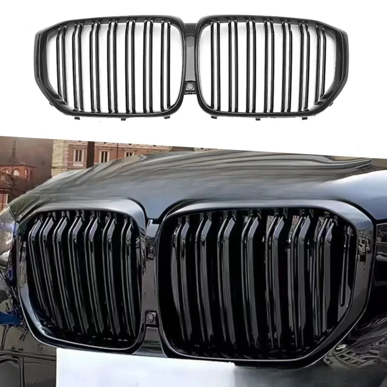 Автомобильная передняя решетка для почек для BMW X5 G05 2019-2022, решетка, гоночные решетки, глянцевая черная решетка, автоаксессуары, двойная линия
Автомобильная передняя решетка для почек для BMW X5 G05 2019-2022, решетка, гоночные решетки, глянцевая черная решетка, автоаксессуары, двойная линия