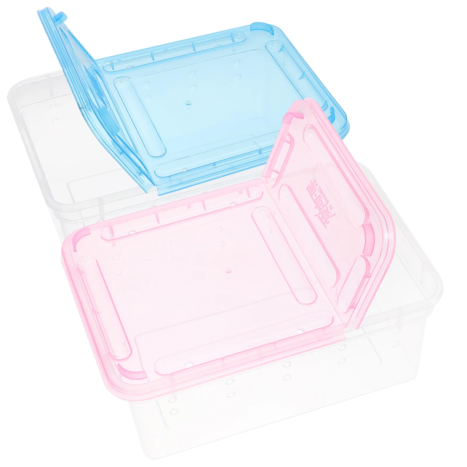 2 Pcs Baby Feeding Box Reptile Box Plastic Cage Portable Household Snake Case Transparent Small Size Safe
2 Pcs Baby Feeding Box Reptile Box Plastic Cage Portable Household Snake Case Transparent Small Size Safe