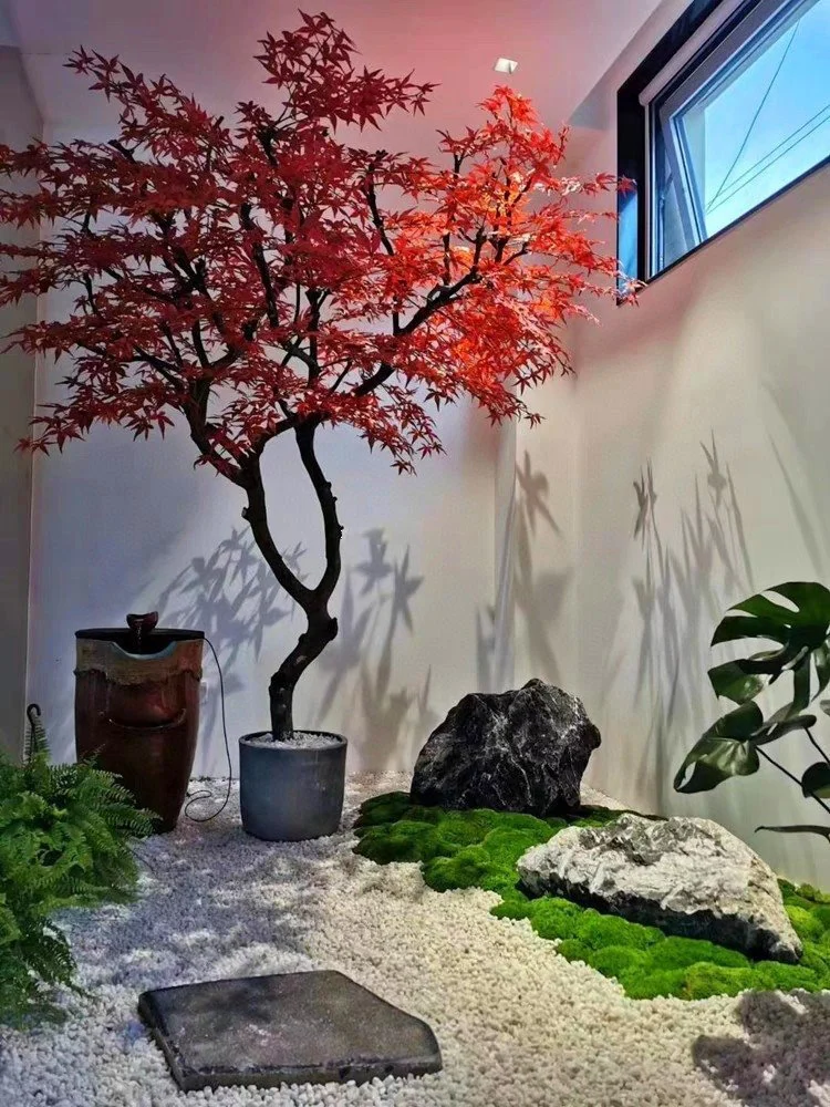 Indoor Landscape Japanese Courtyard Landscape Guesthouse Decoration Fake Trees High-End
Indoor Landscape Japanese Courtyard Landscape Guesthouse Decoration Fake Trees High-End