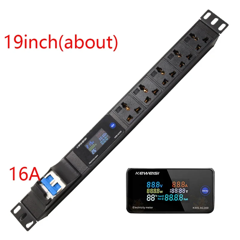 Smart Power Strip For Network Cabinet Power Distribution Unit 5 Ways Universal Socket Digital voltage measuring instrument
Smart Power Strip For Network Cabinet Power Distribution Unit 5 Ways Universal Socket Digital voltage measuring instrument