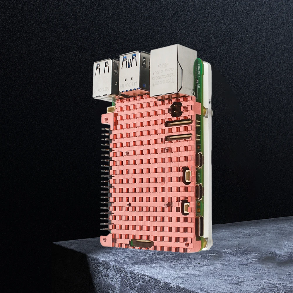 Pure Copper Heatsink Metal Case Passive Cooling Shell 3mm Copper Enclosure Passive Cooling Enclosure Suitable for Raspberry Pi 5
Pure Copper Heatsink Metal Case Passive Cooling Shell 3mm Copper Enclosure Passive Cooling Enclosure Suitable for Raspberry Pi 5