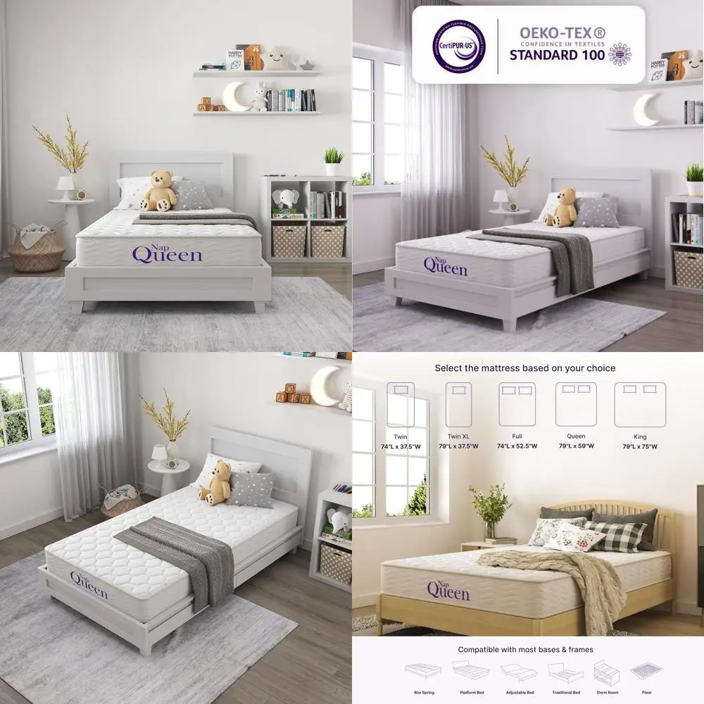 6 Twin Medium Firm Innerspring Mattress, White Bed-in-a-Box
6 Twin Medium Firm Innerspring Mattress, White Bed-in-a-Box