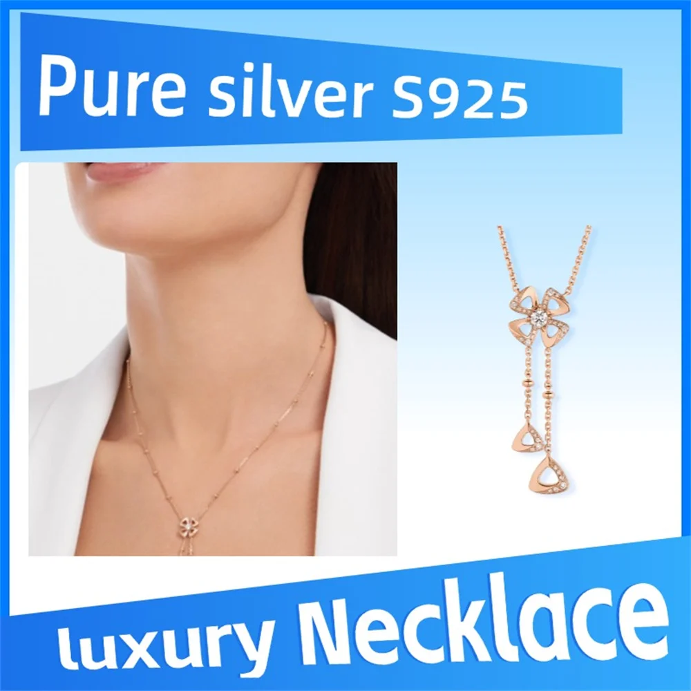 Pure 925 Sterling Silver Fiorever Yongzhan Series Necklace High quality luxury exquisite fashion women's jewelry accessories
Pure 925 Sterling Silver Fiorever Yongzhan Series Necklace High quality luxury exquisite fashion women's jewelry accessories