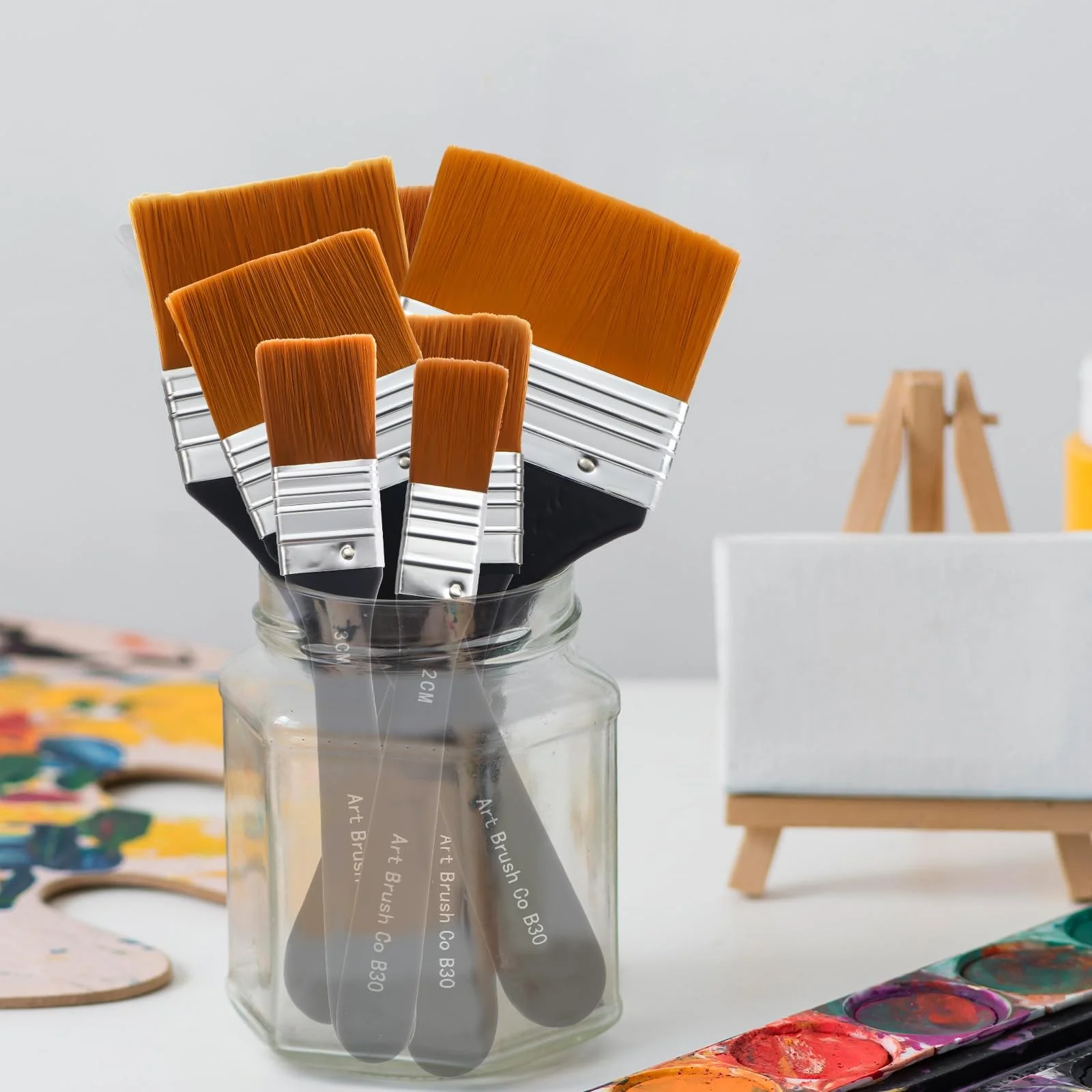 Nylon Flat Board Paint Brushes Set, Row Brushes for Acrylic Watercolor Wall Art, Professional Painting Tools
Nylon Flat Board Paint Brushes Set, Row Brushes for Acrylic Watercolor Wall Art, Professional Painting Tools
