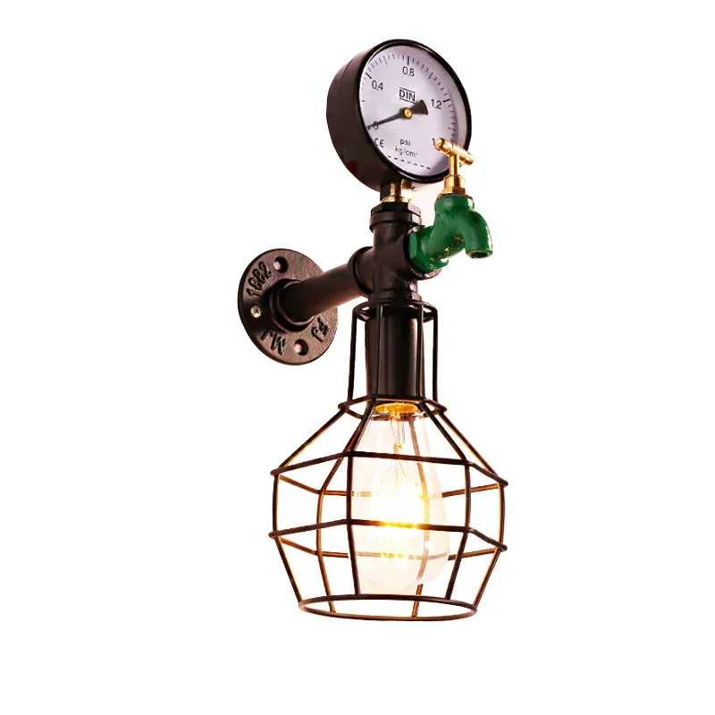 American Retro Iron Wall Lamps Creative Bar Wall Lamp Bedroom Stairs Cafe Corridor Living Room Iron Pipe Indoor Decorative Lamp
American Retro Iron Wall Lamps Creative Bar Wall Lamp Bedroom Stairs Cafe Corridor Living Room Iron Pipe Indoor Decorative Lamp