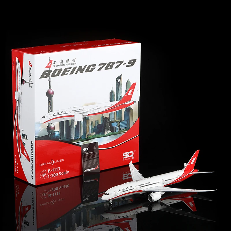 L2225 Alloy Collectible Plane Gift SQ Wings 1:200 ShangHai Airlines "Dreamliner" Boeing B787-9 Diecast Aircraft Jet Model B-1113
L2225 Alloy Collectible Plane Gift SQ Wings 1:200 ShangHai Airlines "Dreamliner" Boeing B787-9 Diecast Aircraft Jet Model B-1113