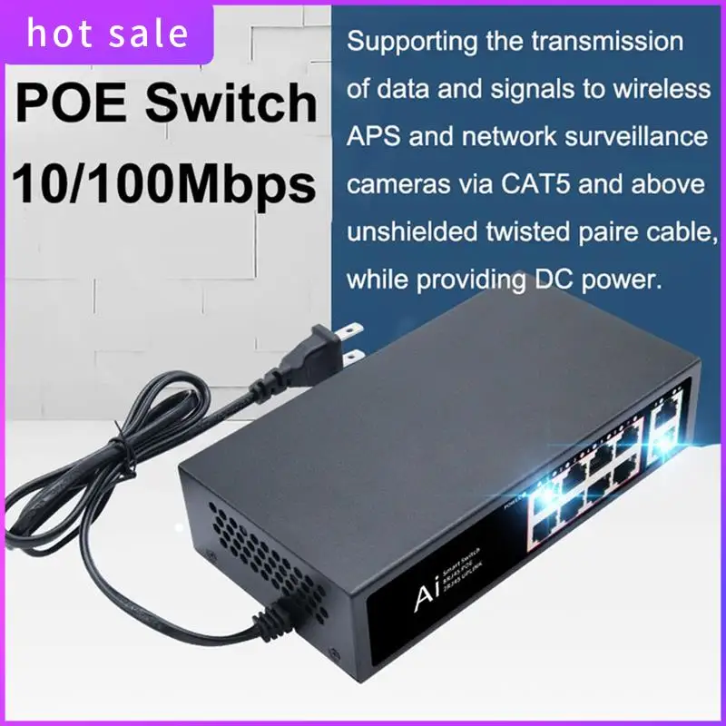 Коммутатор POE 100 Мбит/с Ethernet-коммутатор Разветвитель POE IEEE 802.3Af/At для IP-камеры Беспроводная точка доступа Wi-Fi Маршрутизатор Американская вилка
Коммутатор POE 100 Мбит/с Ethernet-коммутатор Разветвитель POE IEEE 802.3Af/At для IP-камеры Беспроводная точка доступа Wi-Fi Маршрутизатор Американская вилка