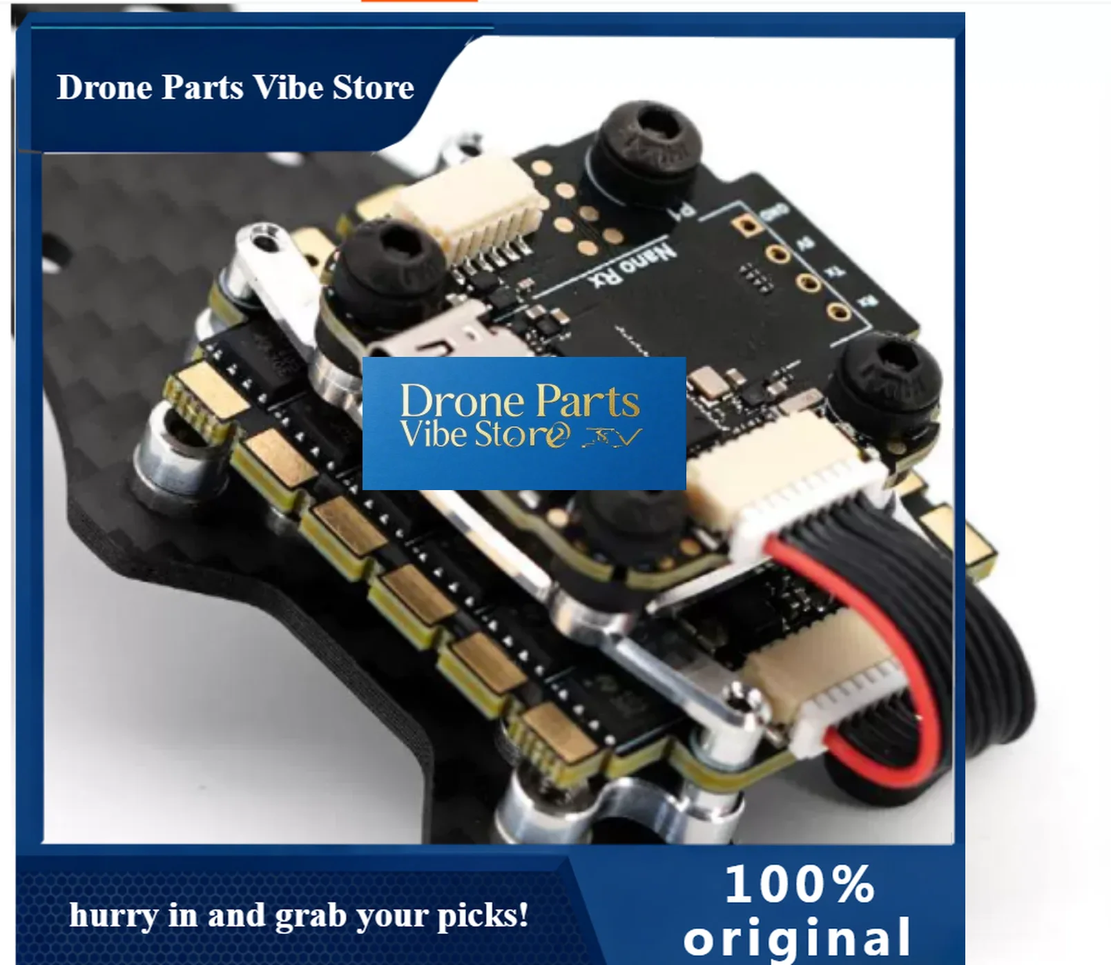 Drone PartsTBS Lucid FC Pro FC&ESC Stack MCU AT32F435RMT7 288MHz MPU-6000 39.5mm*16mm For FPV Freestyle Drones
Drone PartsTBS Lucid FC Pro FC&ESC Stack MCU AT32F435RMT7 288MHz MPU-6000 39.5mm*16mm For FPV Freestyle Drones