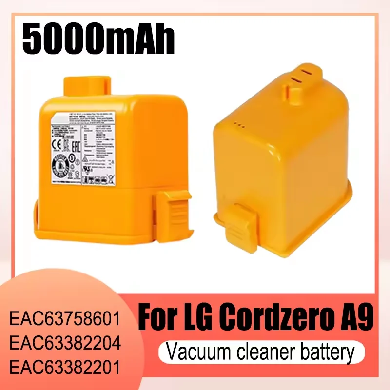 5.0Ah lithium ion battery For LG Cord Zero EAC63382204 A9,A9MAX,A9T-Ultra ,P9,A9K-CORE,A9K-PRO,A9N,A9M,A9 Plus LG A905RM A902RM
5.0Ah lithium ion battery For LG Cord Zero EAC63382204 A9,A9MAX,A9T-Ultra ,P9,A9K-CORE,A9K-PRO,A9N,A9M,A9 Plus LG A905RM A902RM