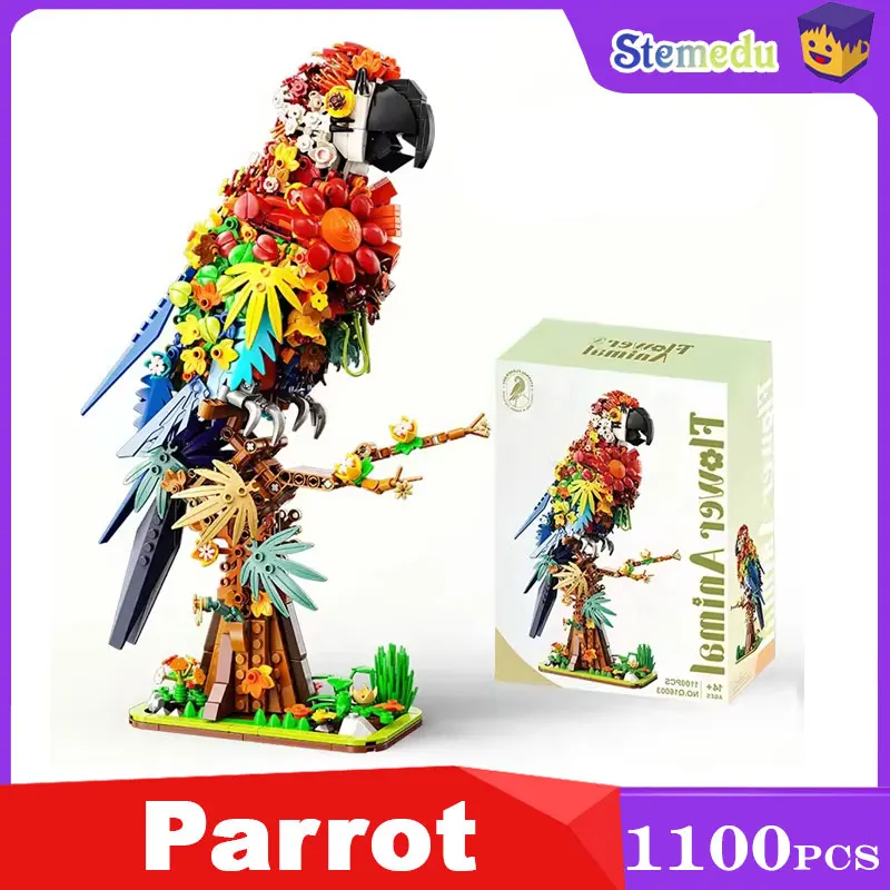 1100PCS Parrot Building Blocks Kit with Movable Joints DIY Flower Animal Series Model Creative Gift for Kids & Adults
1100PCS Parrot Building Blocks Kit with Movable Joints DIY Flower Animal Series Model Creative Gift for Kids & Adults