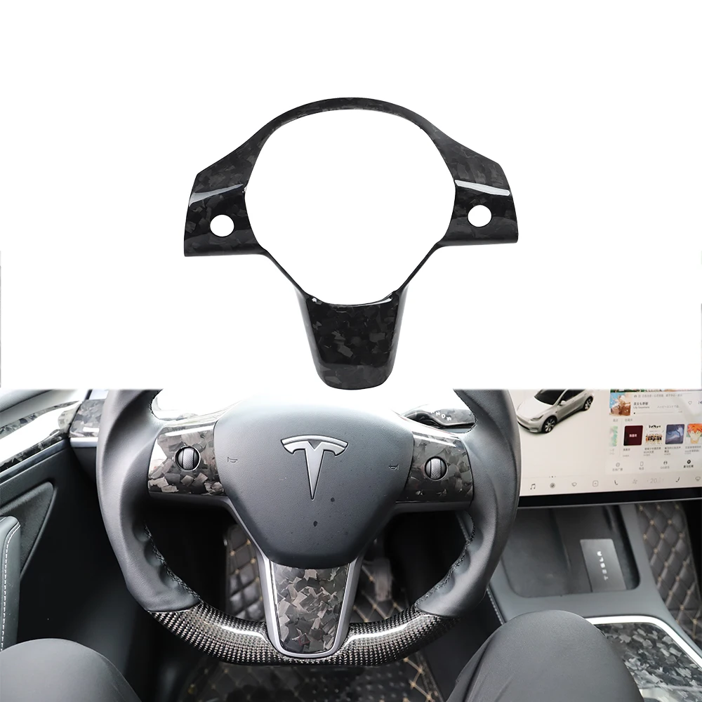 Car Interior Cover for Tesla Model 3 Model Y 2017-2020 Forged Dry Carbon Steering Wheel Protective Frame Patch Trim
Car Interior Cover for Tesla Model 3 Model Y 2017-2020 Forged Dry Carbon Steering Wheel Protective Frame Patch Trim