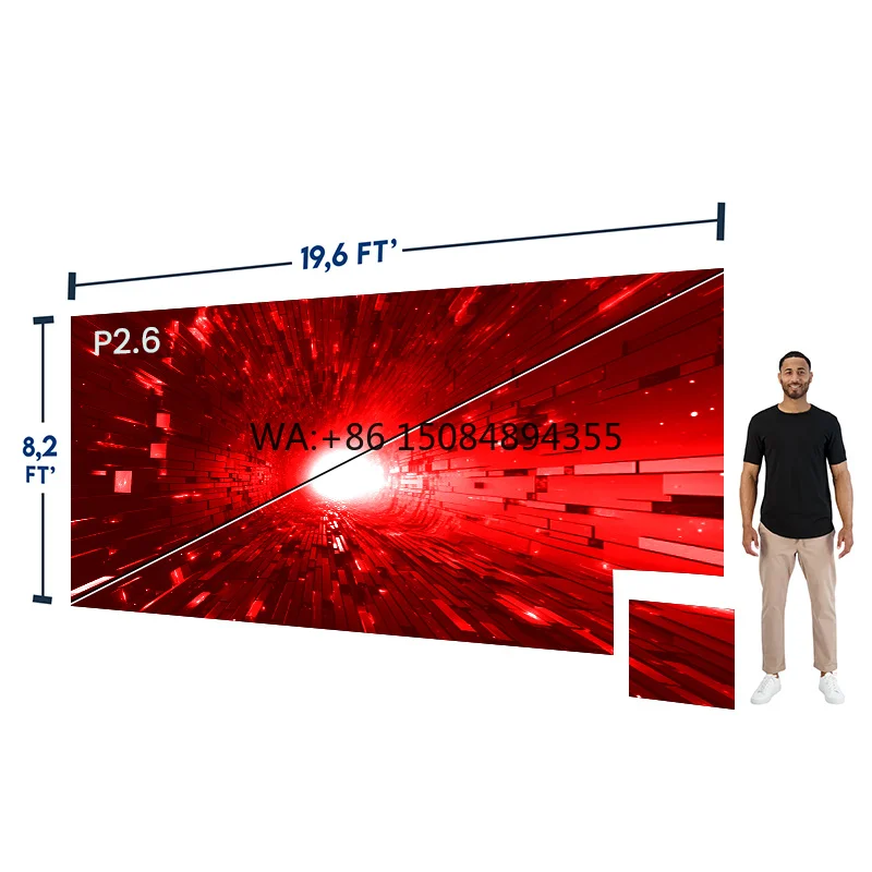 Enbon Full Color LED Video Wall 196ft'x8.2ft' P2.6mm Ultra HD 6 2.5m Indoor/Outdoor 500x500mm 3840Hz/7680Hz 140 Display
Enbon Full Color LED Video Wall 196ft'x8.2ft' P2.6mm Ultra HD 6 2.5m Indoor/Outdoor 500x500mm 3840Hz/7680Hz 140 Display