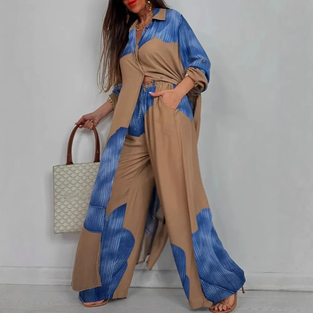 Casual Colorblock Loose Shirt And Pants Two Piece Chic Matching Outfit Summer Stylish Co Ord Trendy Top And Trousers Set
Casual Colorblock Loose Shirt And Pants Two Piece Chic Matching Outfit Summer Stylish Co Ord Trendy Top And Trousers Set