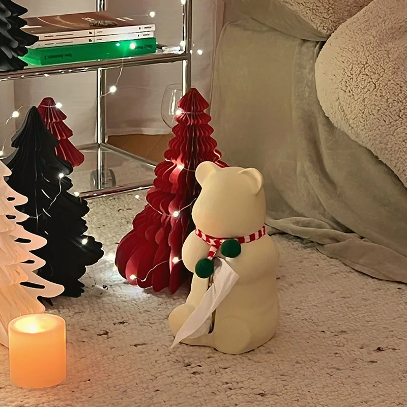 Nordic Bear Drawer Carton Ornaments Ceramic Paper Towel Collection Holding Bear Cream Wind Crafts Napkin Holder Christmas Gifts
Nordic Bear Drawer Carton Ornaments Ceramic Paper Towel Collection Holding Bear Cream Wind Crafts Napkin Holder Christmas Gifts