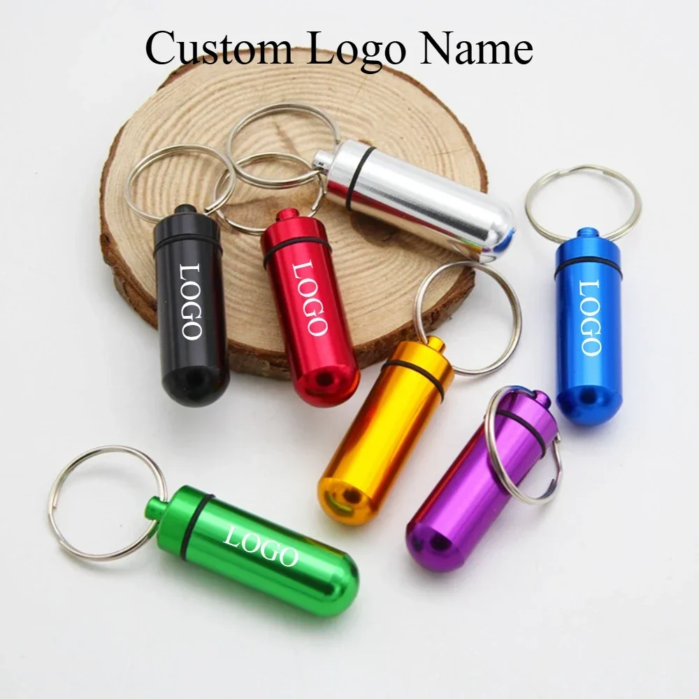 Metal Mini Pendant Keychain Custom Logo Name Portable Medicine Bottle Hanging Bottle Seal Up Waterproof Container Keyring Gift
Metal Mini Pendant Keychain Custom Logo Name Portable Medicine Bottle Hanging Bottle Seal Up Waterproof Container Keyring Gift