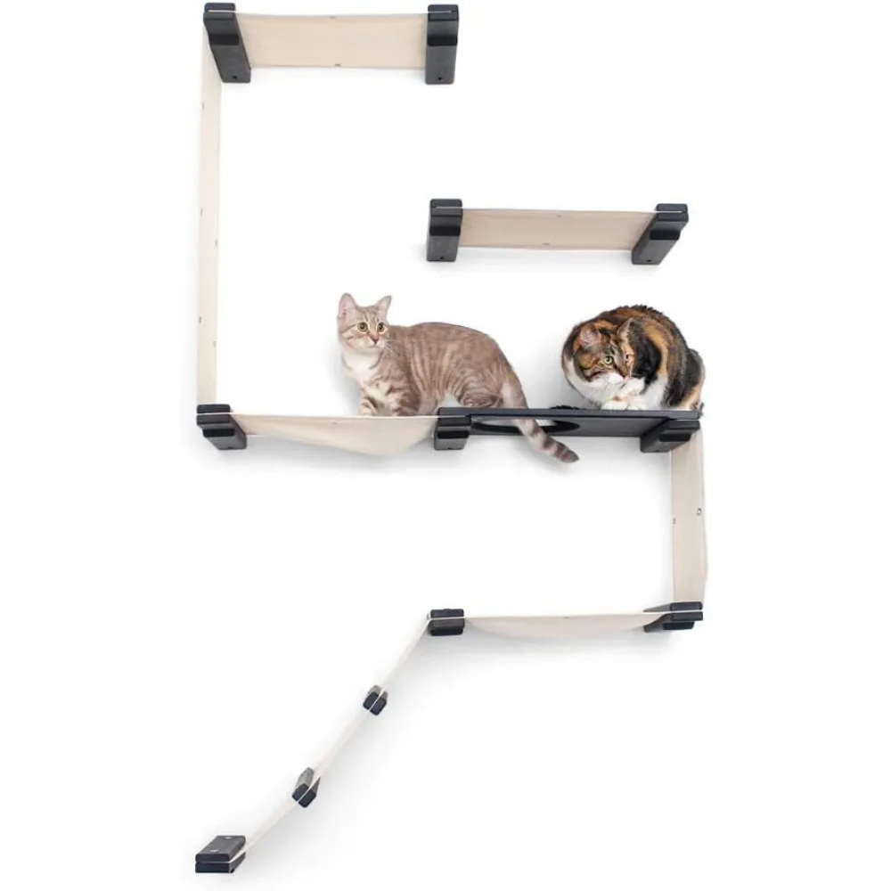 Very Cat Fort Set - Multiple-Level Cat Hammock & Climbing Activity Center Wall-Mounted Cat Tree Shelves
Very Cat Fort Set - Multiple-Level Cat Hammock & Climbing Activity Center Wall-Mounted Cat Tree Shelves