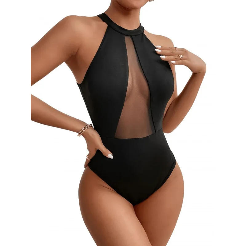 Sexy women's bodysuit, new summer style, black, slim fit, one-piece swimsuit, hides belly, a must-have for beach trips
Sexy women's bodysuit, new summer style, black, slim fit, one-piece swimsuit, hides belly, a must-have for beach trips