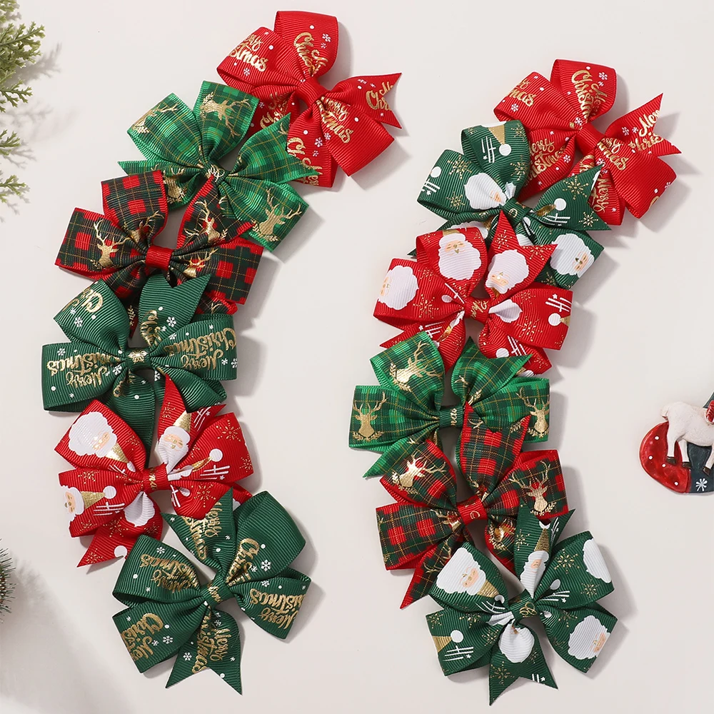 4pcs/set 3.15'' Christmas Printed Ribbon Bows Hair Clips for Baby Girls Festive Santa Snowflake Holiday Gift Hair Accessories
4pcs/set 3.15'' Christmas Printed Ribbon Bows Hair Clips for Baby Girls Festive Santa Snowflake Holiday Gift Hair Accessories