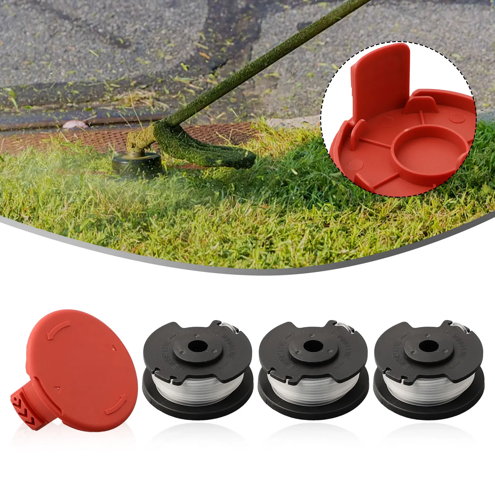 For Hyper Tough Spool Trimmer Line+Cap Cover HT19-401-003-06 & HT19-401-003-07 String Trimmers Garden Power Tools Accessories
For Hyper Tough Spool Trimmer Line+Cap Cover HT19-401-003-06 & HT19-401-003-07 String Trimmers Garden Power Tools Accessories