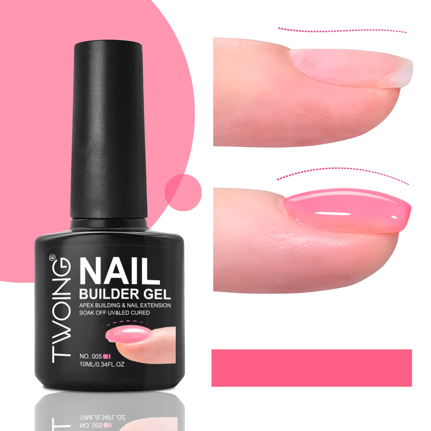 TWOING 10 мл гель для наращивания ногтей розовый твердый гель для наращивания ногтей и наращивания вершины, самовыравнивающийся УФ-светодиодный гель, быстрое усиление
TWOING 10 мл гель для наращивания ногтей розовый твердый гель для наращивания ногтей и наращивания вершины, самовыравнивающийся УФ-светодиодный гель, быстрое усиление