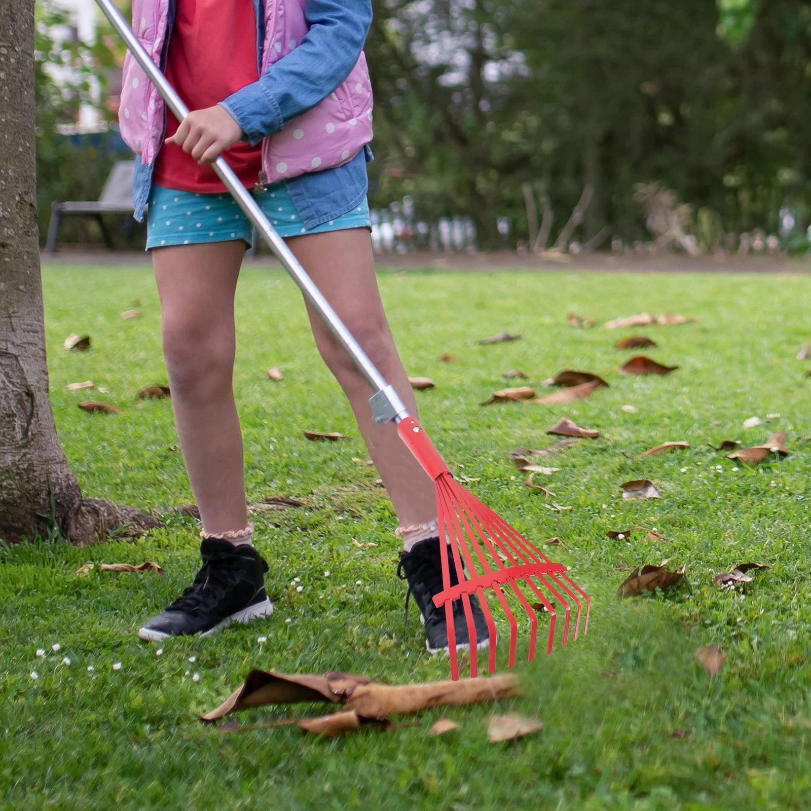 Leaf Rake Heavy Duty Steel Gardening Multi functional Lawn Tools for Cleaning Leaves Debris Loosening Soil Weeding H Tool
Leaf Rake Heavy Duty Steel Gardening Multi functional Lawn Tools for Cleaning Leaves Debris Loosening Soil Weeding H Tool