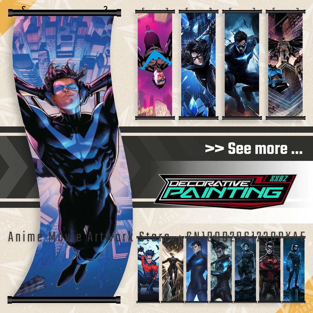 Justice League Character Nightwing Wall Art Hanging Painting Poster Canvas Print Home Decor Bedside Background Scrolls Picture
Justice League Character Nightwing Wall Art Hanging Painting Poster Canvas Print Home Decor Bedside Background Scrolls Picture