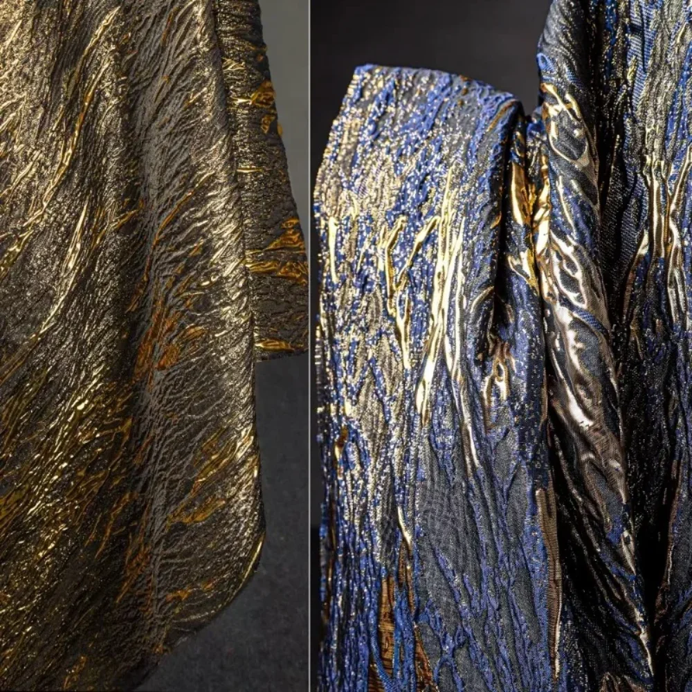Gold Jacquard Brocade Fabric Gilded Satin Shiny Silhouette Jacket Fashion Designer Fabrics Cloth for Dress Diy Sewing Per Meter
Gold Jacquard Brocade Fabric Gilded Satin Shiny Silhouette Jacket Fashion Designer Fabrics Cloth for Dress Diy Sewing Per Meter