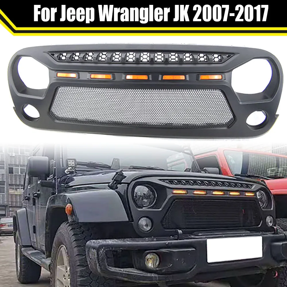 Car Racing Grills Bumper Mesh Modified Grill Fit For Wrangler JK 2007-2017 4x4 Off Road Front Grille With LED Lights Accessories
Car Racing Grills Bumper Mesh Modified Grill Fit For Wrangler JK 2007-2017 4x4 Off Road Front Grille With LED Lights Accessories