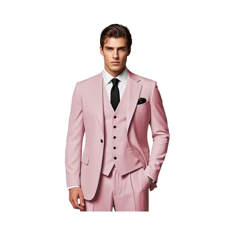 Мужской деловой фрак из трех предметов, облегающий костюм на одной пуговице (пиджак + жилет + брюки), свадебное платье жениха
Мужской деловой фрак из трех предметов, облегающий костюм на одной пуговице (пиджак + жилет + брюки), свадебное платье жениха