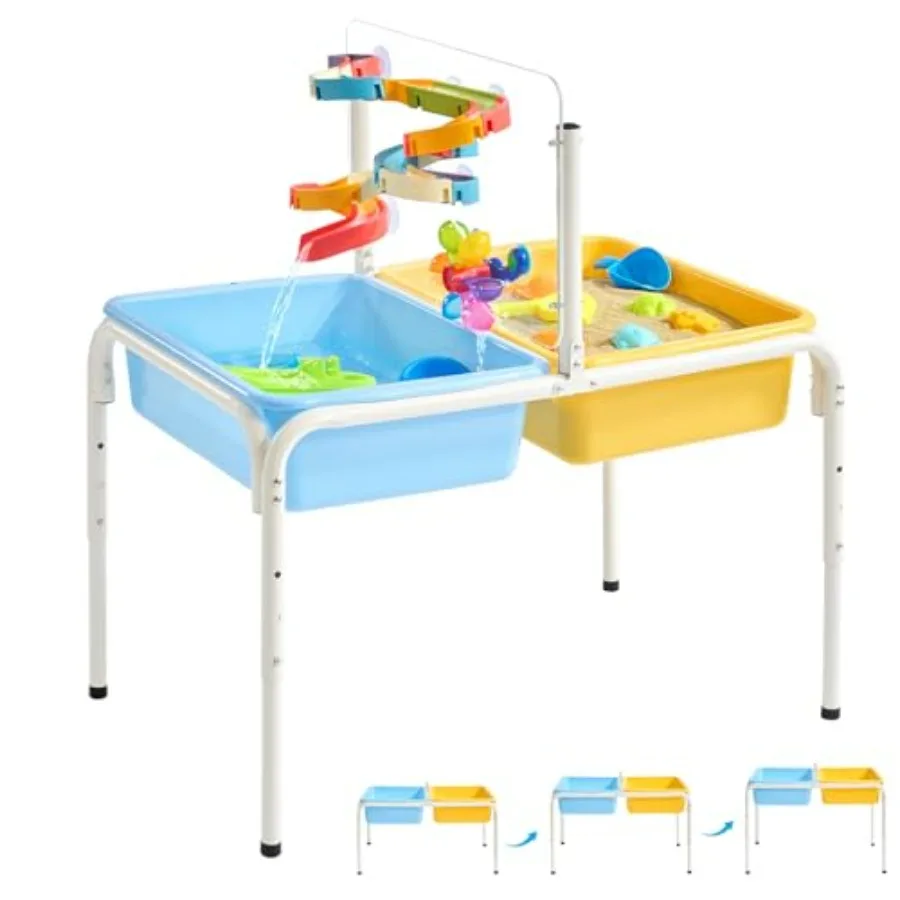 Toddler Water Table Height Adjustable Sand and Water Table for 3-6 Years 4 in 1 Toddler Sensory Table with 2 Storage Bins Acryl
Toddler Water Table Height Adjustable Sand and Water Table for 3-6 Years 4 in 1 Toddler Sensory Table with 2 Storage Bins Acryl