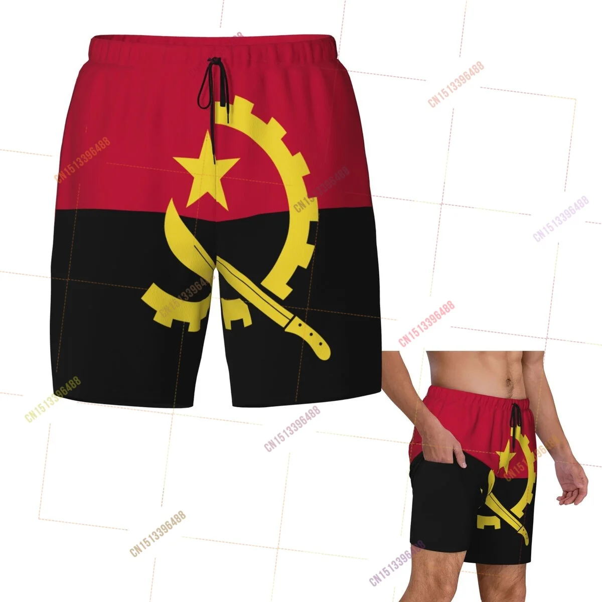 2026 Angola Flag Top Print 3D Mens Swimming Trunks Hawaiian Bathing Beach 2 in 1 Quick-Dry Summer Swim Shorts With Pockets
2026 Angola Flag Top Print 3D Mens Swimming Trunks Hawaiian Bathing Beach 2 in 1 Quick-Dry Summer Swim Shorts With Pockets