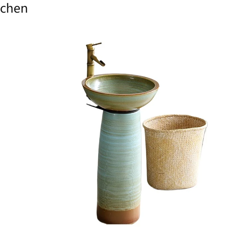 HTT ceramic washbasin vertical bathroom outdoor washbasin household courtyard simple balcony column basin floor small
HTT ceramic washbasin vertical bathroom outdoor washbasin household courtyard simple balcony column basin floor small