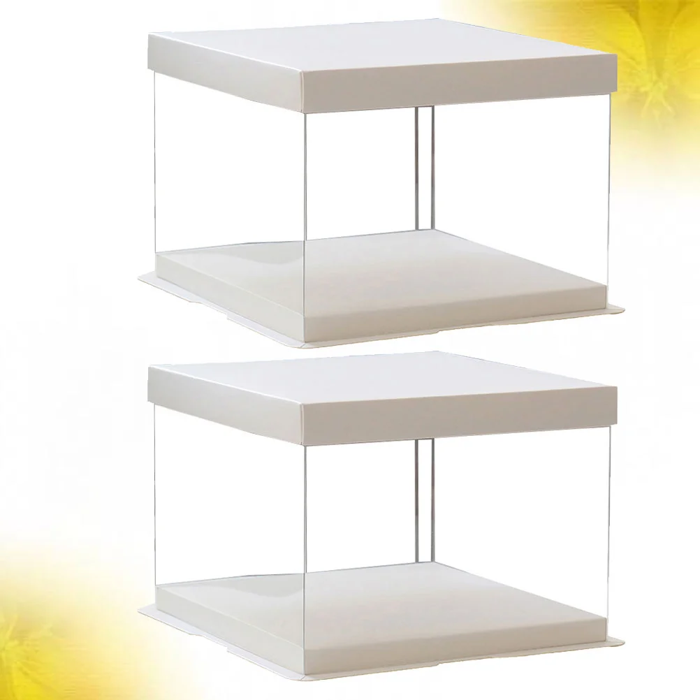 2 Pcs Reusable Cake Box Transparent Plastic Birthday Cake Container Dessert Storage Packaging Dome Lid Friendly
2 Pcs Reusable Cake Box Transparent Plastic Birthday Cake Container Dessert Storage Packaging Dome Lid Friendly