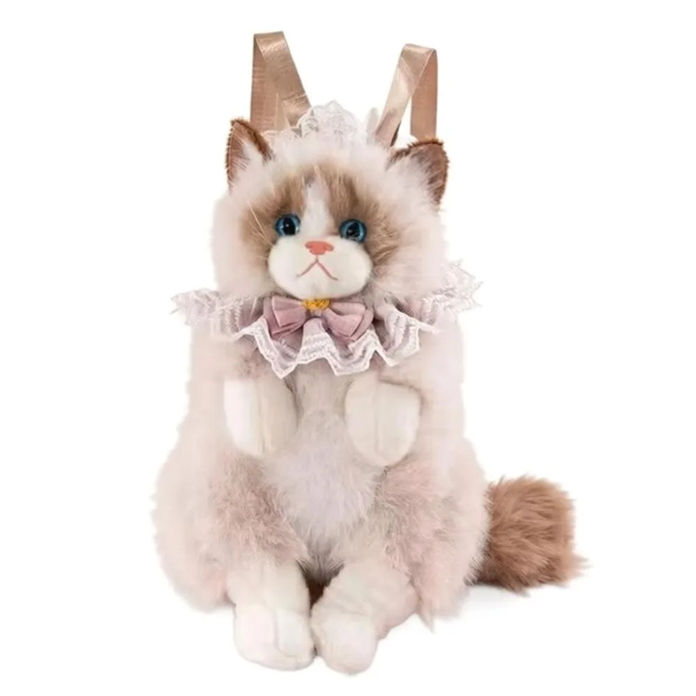 New Realistic Cat Simulated Puppet Cat Backpack Soft Fluffy Cute Cartoon Doll Backpack School Bags Travel Storage
New Realistic Cat Simulated Puppet Cat Backpack Soft Fluffy Cute Cartoon Doll Backpack School Bags Travel Storage
