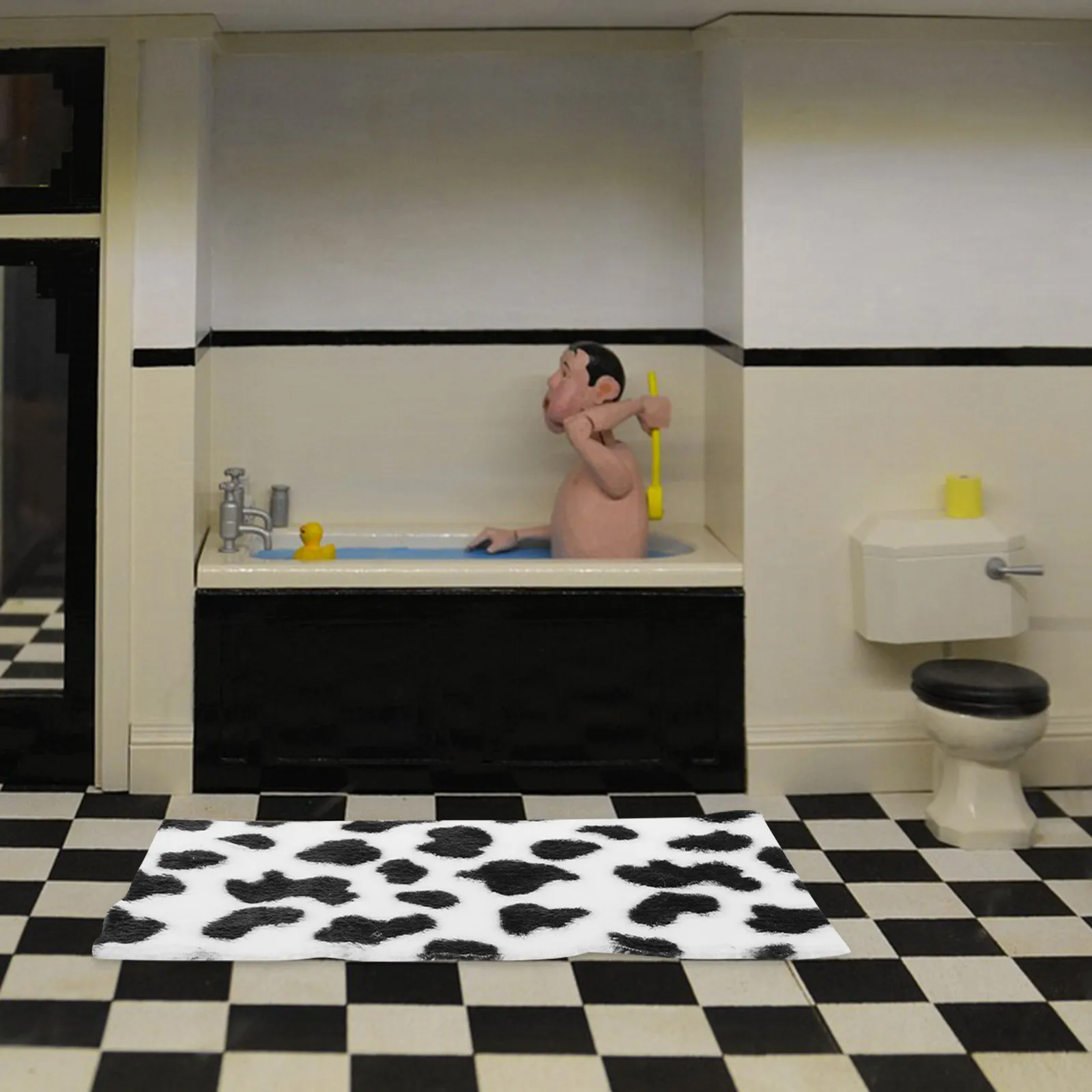 Mini Cow Pattern Door Mat Unique Welcome Rug Miniature House Carpet Bedroom Living Room Floor Mat Small House Accessories
Mini Cow Pattern Door Mat Unique Welcome Rug Miniature House Carpet Bedroom Living Room Floor Mat Small House Accessories