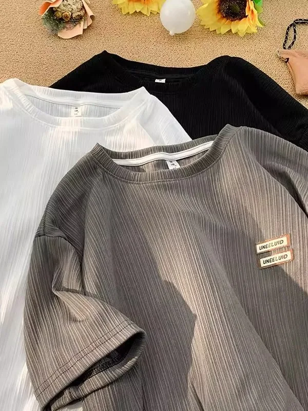 Летняя футболка размера плюс из тонкого ледяного шелка ort Sve, мужская модная легкая свободная универсальная футболка f Sve для подростков
Летняя футболка размера плюс из тонкого ледяного шелка ort Sve, мужская модная легкая свободная универсальная футболка f Sve для подростков