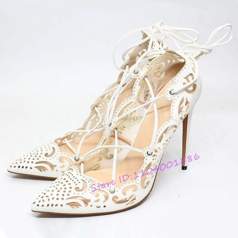 Sexy Hollow Pointed Toe Sandals Women Wedding Shoes Cross Strap Ankle Lace-Up High Heels Summer New Party Dress Pumps Stiletto
Sexy Hollow Pointed Toe Sandals Women Wedding Shoes Cross Strap Ankle Lace-Up High Heels Summer New Party Dress Pumps Stiletto