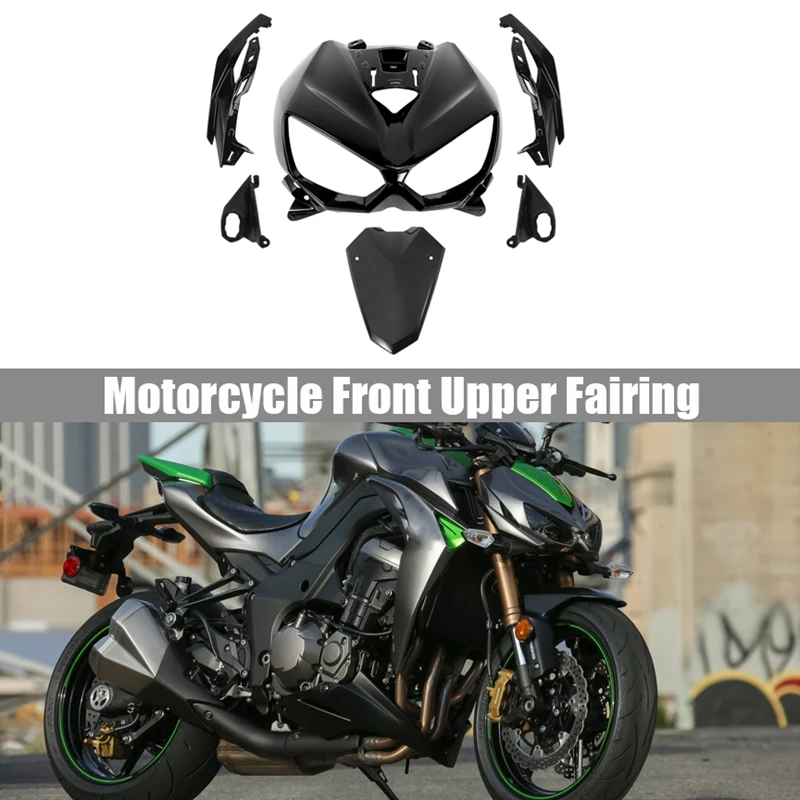 Front Black Car Accessories Motorcycle Upper Fairing Headlight Cowl Nose Kit For Kawasaki Z1000 2014-2019
Front Black Car Accessories Motorcycle Upper Fairing Headlight Cowl Nose Kit For Kawasaki Z1000 2014-2019