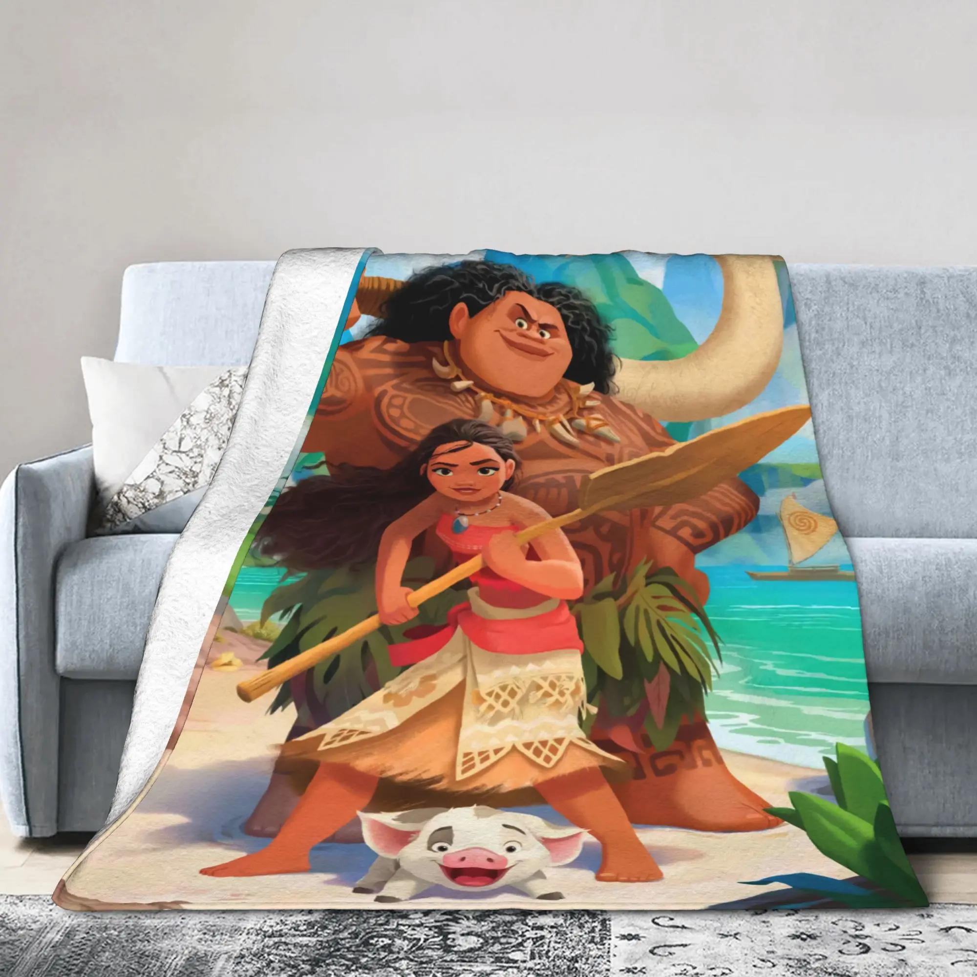 Moana Vaiana Maui Cartoon Blanket Velvet Spring/Autumn Multi-function Lightweight Throw Blankets for Home Car Bedspreads
Moana Vaiana Maui Cartoon Blanket Velvet Spring/Autumn Multi-function Lightweight Throw Blankets for Home Car Bedspreads