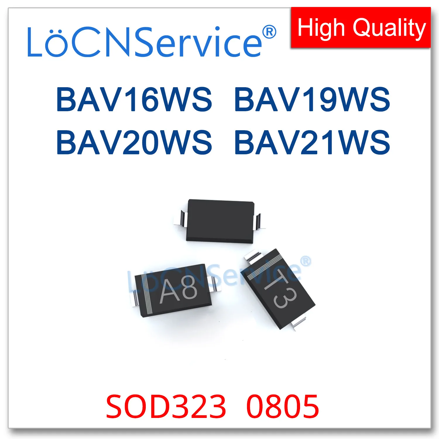 LoCNService 3000 шт. BAV16WS T6 BAV19WS A8 BAV20WS T2 BAV21WS T3 китайский высокое качество SOD323 SOD-323 0805
LoCNService 3000 шт. BAV16WS T6 BAV19WS A8 BAV20WS T2 BAV21WS T3 китайский высокое качество SOD323 SOD-323 0805