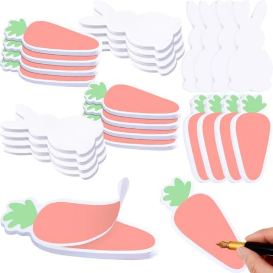24 Pcs Easter Sticky Notes 720 Sheets Cute Bunny Note Pads Carrot Shaped Self Sticky Notepads Memo Tabs Easy to Post Stationery
24 Pcs Easter Sticky Notes 720 Sheets Cute Bunny Note Pads Carrot Shaped Self Sticky Notepads Memo Tabs Easy to Post Stationery