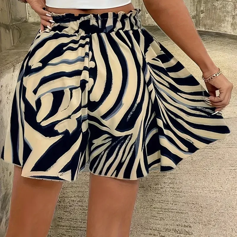 Casual Elastic Waistband A-Line Shorts Print Loose Wide Leg Shorts for Women Summer Chic Ladies Holiday Beach Shorts
Casual Elastic Waistband A-Line Shorts Print Loose Wide Leg Shorts for Women Summer Chic Ladies Holiday Beach Shorts