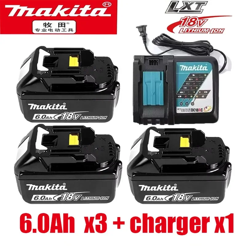 Original Makita 6.0Ah 18V Battery BL1850/BL1860B for Cordless Nailers/Impact Wrenches, Low Self-Discharge, 5-Star Safety Rated
Original Makita 6.0Ah 18V Battery BL1850/BL1860B for Cordless Nailers/Impact Wrenches, Low Self-Discharge, 5-Star Safety Rated