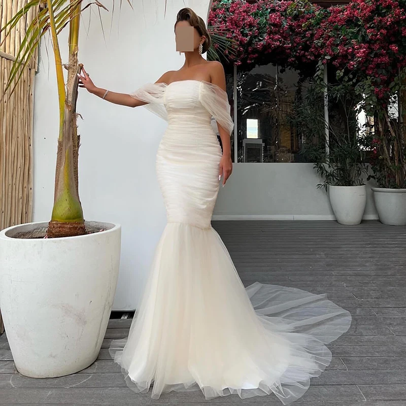 Eightree Elegant Mermaid Wedding Dresses Women 2024 Off The Shoulder Tulle Bridal Dress Boho Beach Wedding Prom Gowns Plus Size
Eightree Elegant Mermaid Wedding Dresses Women 2024 Off The Shoulder Tulle Bridal Dress Boho Beach Wedding Prom Gowns Plus Size